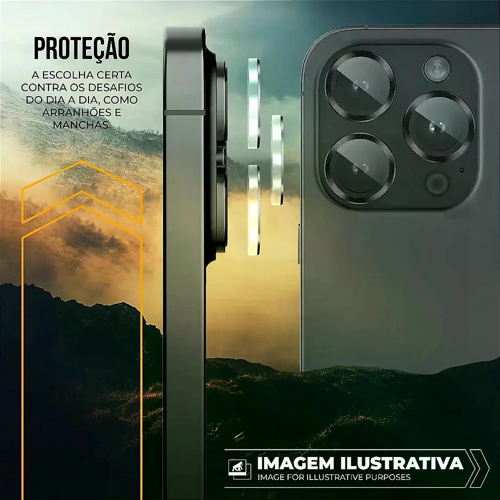 Kit Full Protection para iPhone 13 Pro Max - Película de Vidro + Protetor de Lente 9H - Gshield