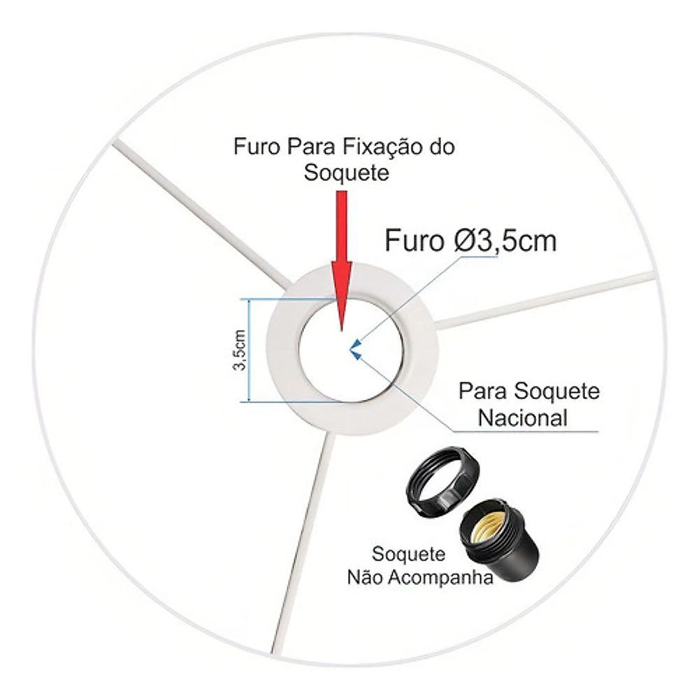 Cúpula Abajur Cilíndrica Cp-7012 ø30x25cm Laranja