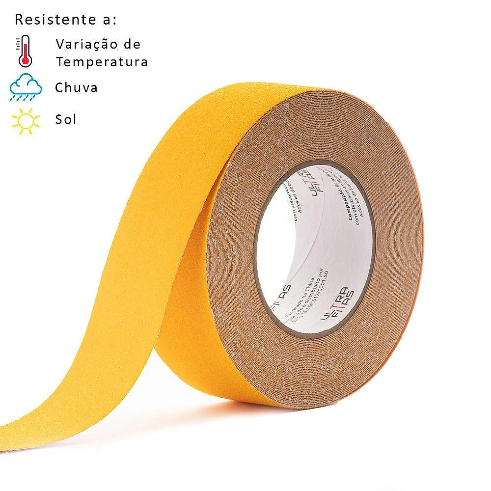 Fita Antiderrapante 50 Mm X 30 Metros - Amarela