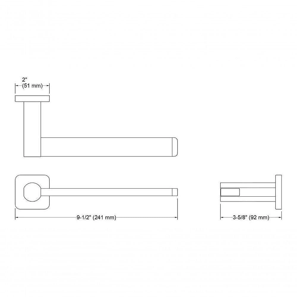 Miniatura Toalheiro Parallel 23526BR-CP com Design Sofisticado e Fixação Invisível Prata