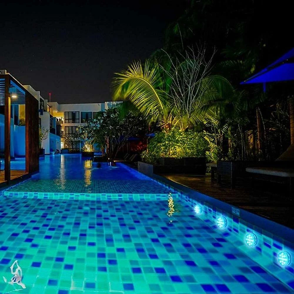 Luminaria Led Para Piscina Luzes Coloridas Com Controle Remoto
