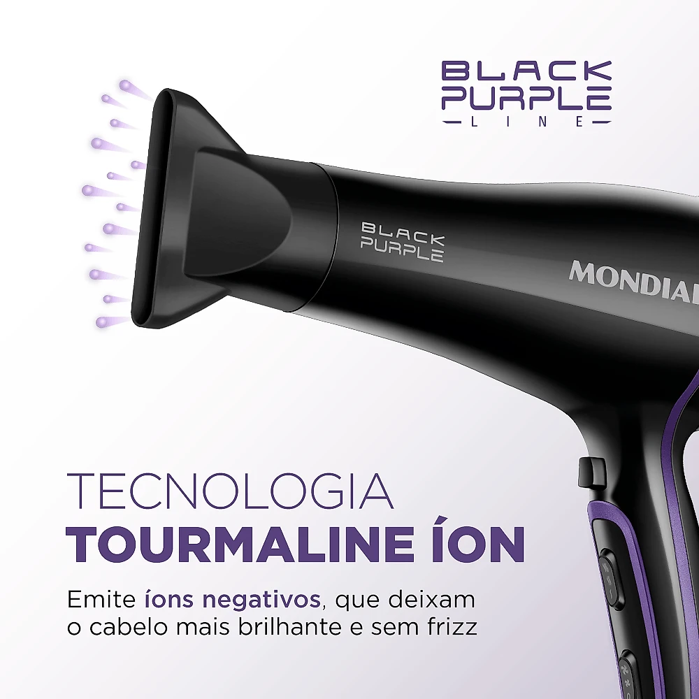 Secador de Cabelos Black Purple Mondial SCN-01 SECADOR CABELO SCN-01 127V/60HZ .