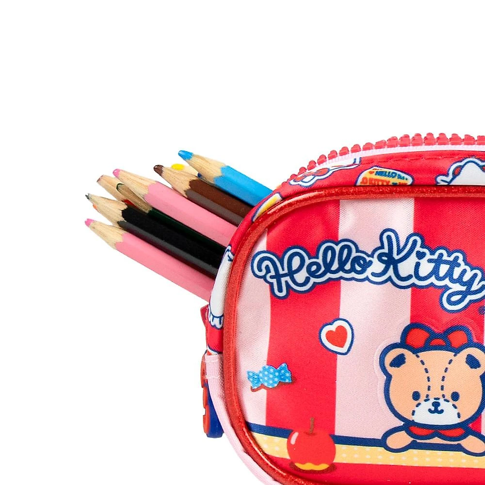 Estojo Escolar Feminino Infantil Hello Kitty Vermelho Vermelho
