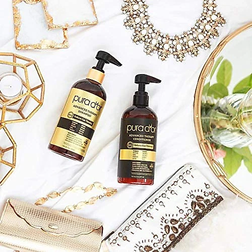 Shampoo e Condicionador Óleo de Argan Todos os Tipos de Cabelos Homens Mulheres 473ml