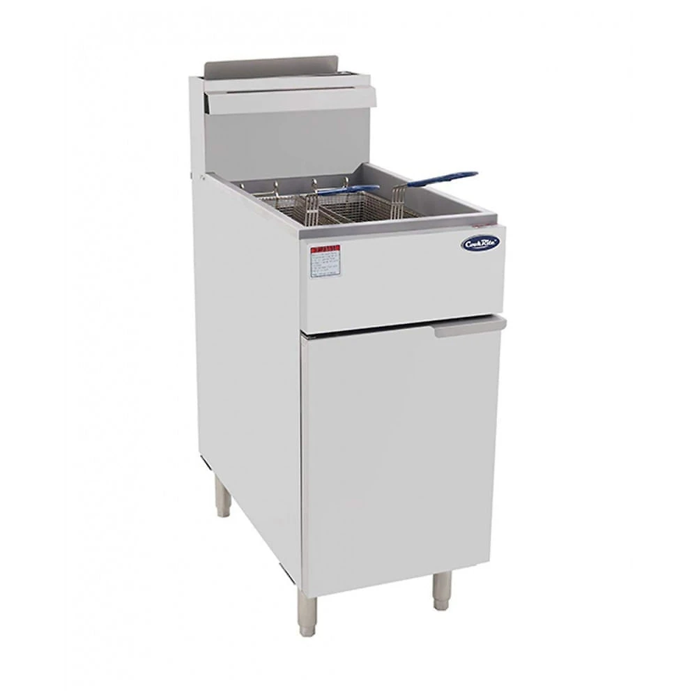 Fritadeira Profissional a Gás com 3 Cestas de Capacidade, Aço Inoxidável, 102000 BTU, Cook Rite