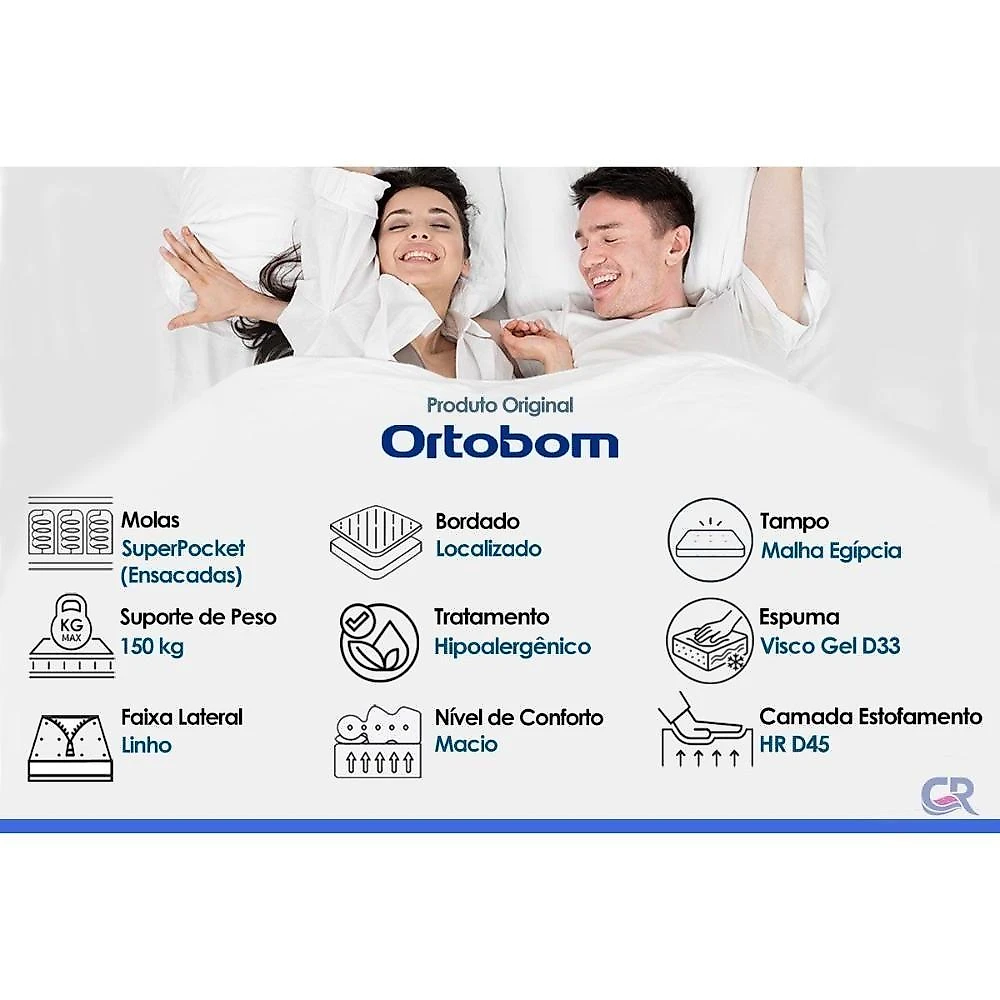 Cama Box com Baú Solteiro Suede Clean Molas Ensacadas One Face Tecido Bege Ortobom 88CM webcontinental-7896988398337