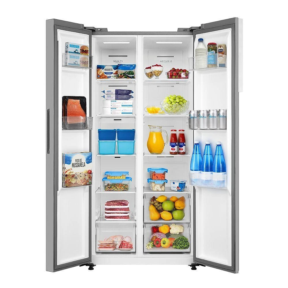 Refrigerador Midea Side By Side 442L MDRS598 Inox - 220V