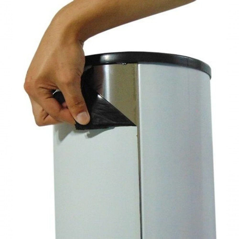 Lixeira Dispensador de Copos em Aço Inox com Tampa Plástica para Ambientes Comerciais Higipack