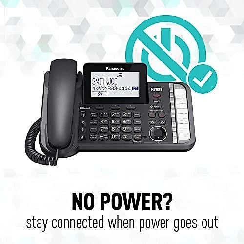 Panasonic Telefone sem Fio, c/ Bluetooth e secretária eletrônica, 3 unidades, preto.