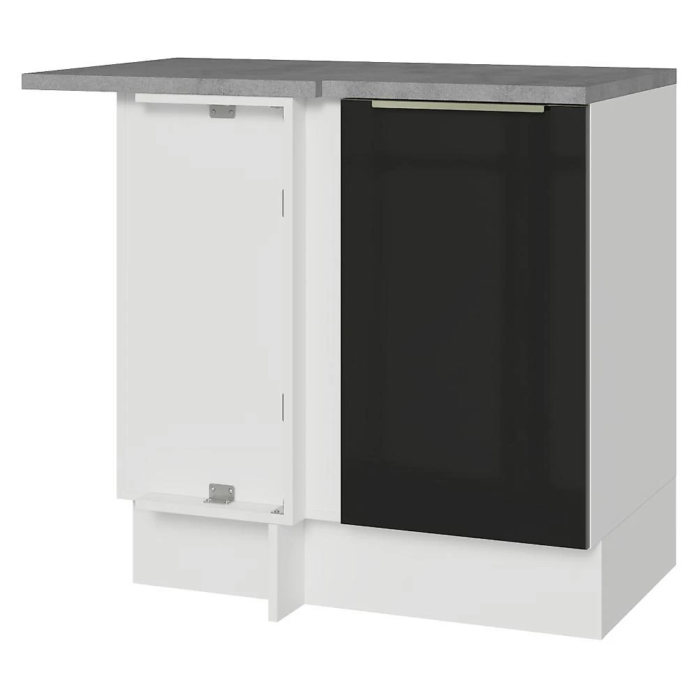 Balcão de canto 1 porta lux madesa branco/cinza