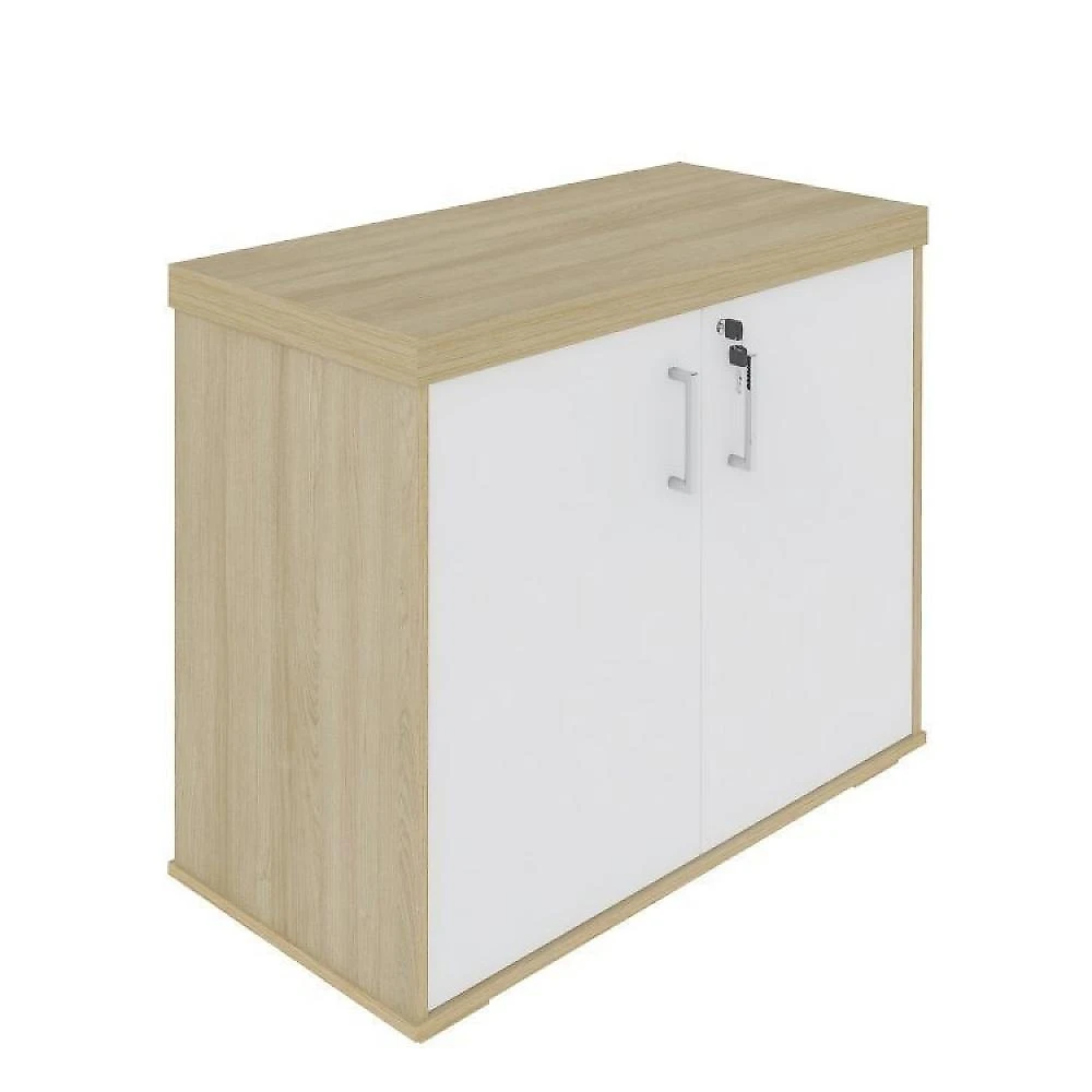 Kit Escritório Completo 1 Mesa 135cm 1 Balcão Baixo 1 Gaveteiro com Rodinhas Conjunto Escritório Completo 1 Mesa 135cm 1 Balcão Baixo 1 Gaveteiro Volante Artany Carvalho/Branco