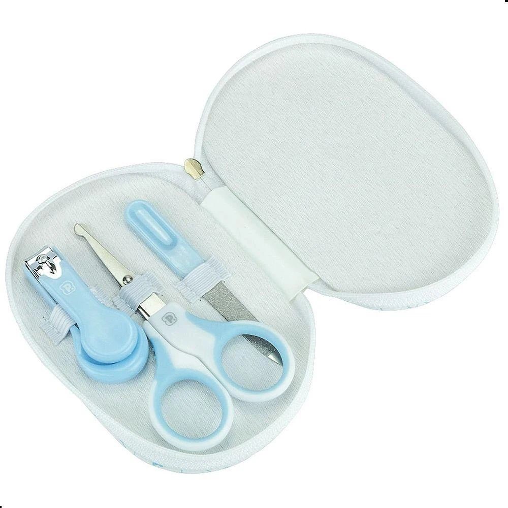 Kit Manicure para Bebê Cortador de Unha com Lixa em Estojo Azul Pimpolho Único