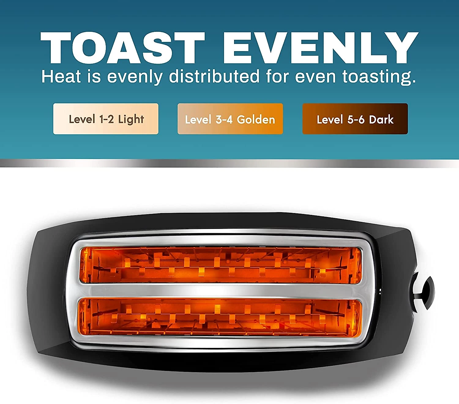 Elite Gourmet ECT4829B Torradeira Elétrica 4 Fatias com 6 Níveis de Tostagem com Função Descongelar e Bandejas de Migalhas Removíveis 110V Preta