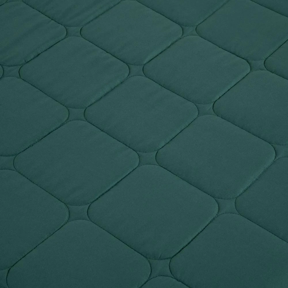 Kit cobre leito colcha speciale queen matelado toque acetinado 400 fios 3 peças verde