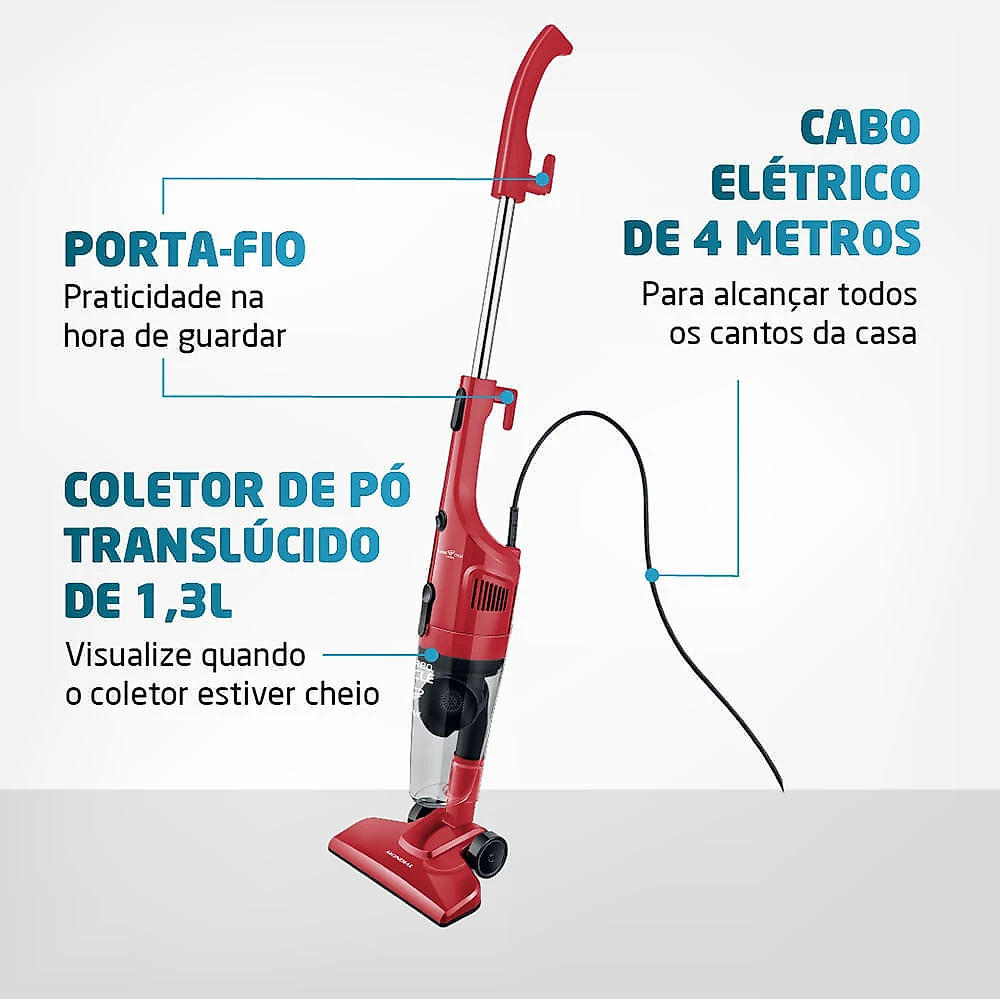 Aspirador de Pó Vertical Mondial Turbo Cycle AP-36 - 1100W 220V