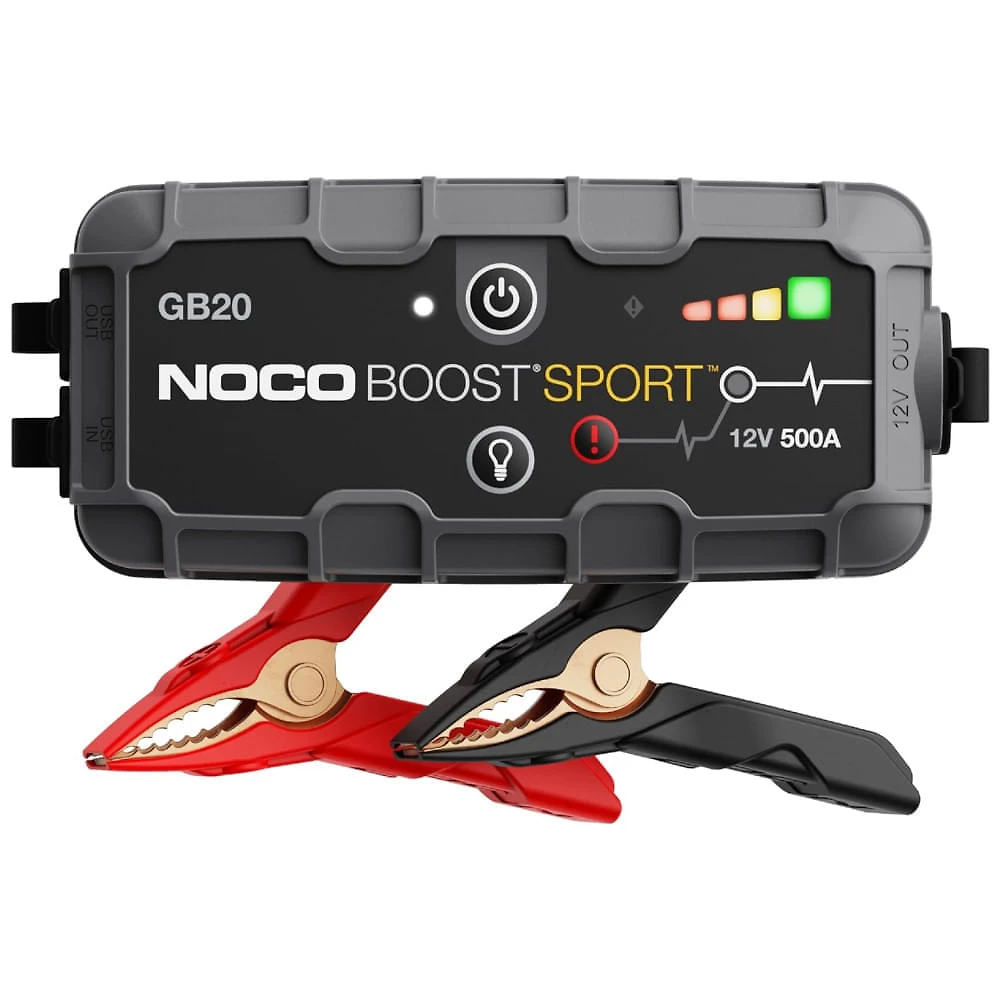 Auxiliar de Partida Jump Start Portátil, Bateria de Lítio de 500A, 12V para Veículos a Gasolina de até 4 L, NOCO GB20