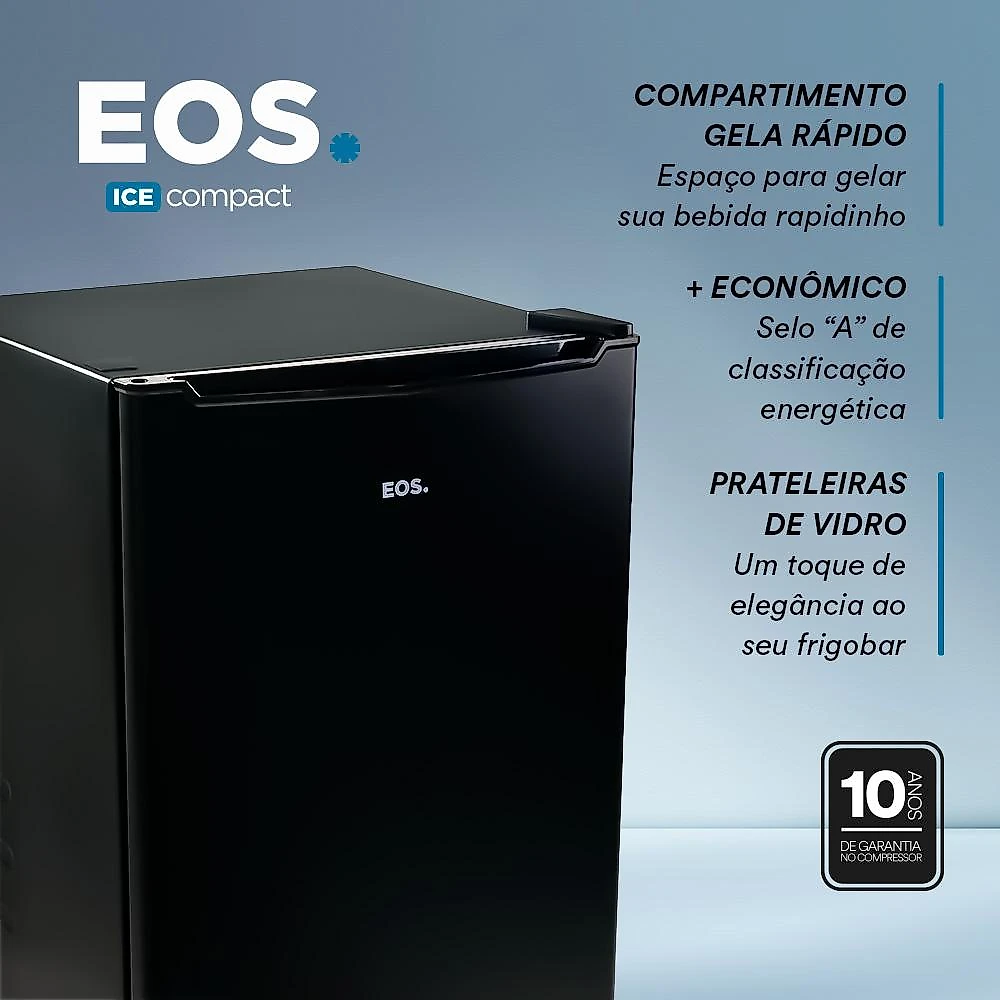 Frigobar EOS Ice Compact 71L Preto EFB81P 110V