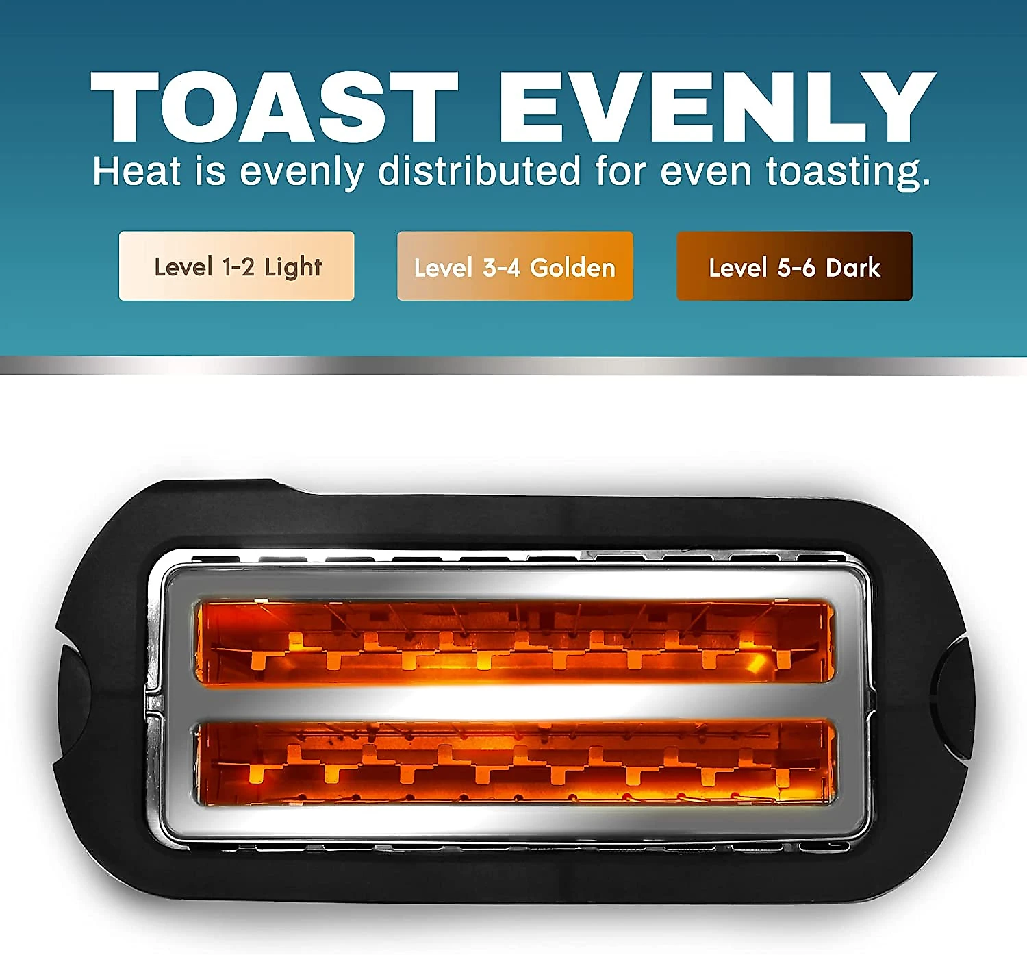 Elite Gourmet ECT4400B Torradeira Elétrica 4 Fatias com 6 Níveis de Tostagem e Função Descongelar 110V Prata