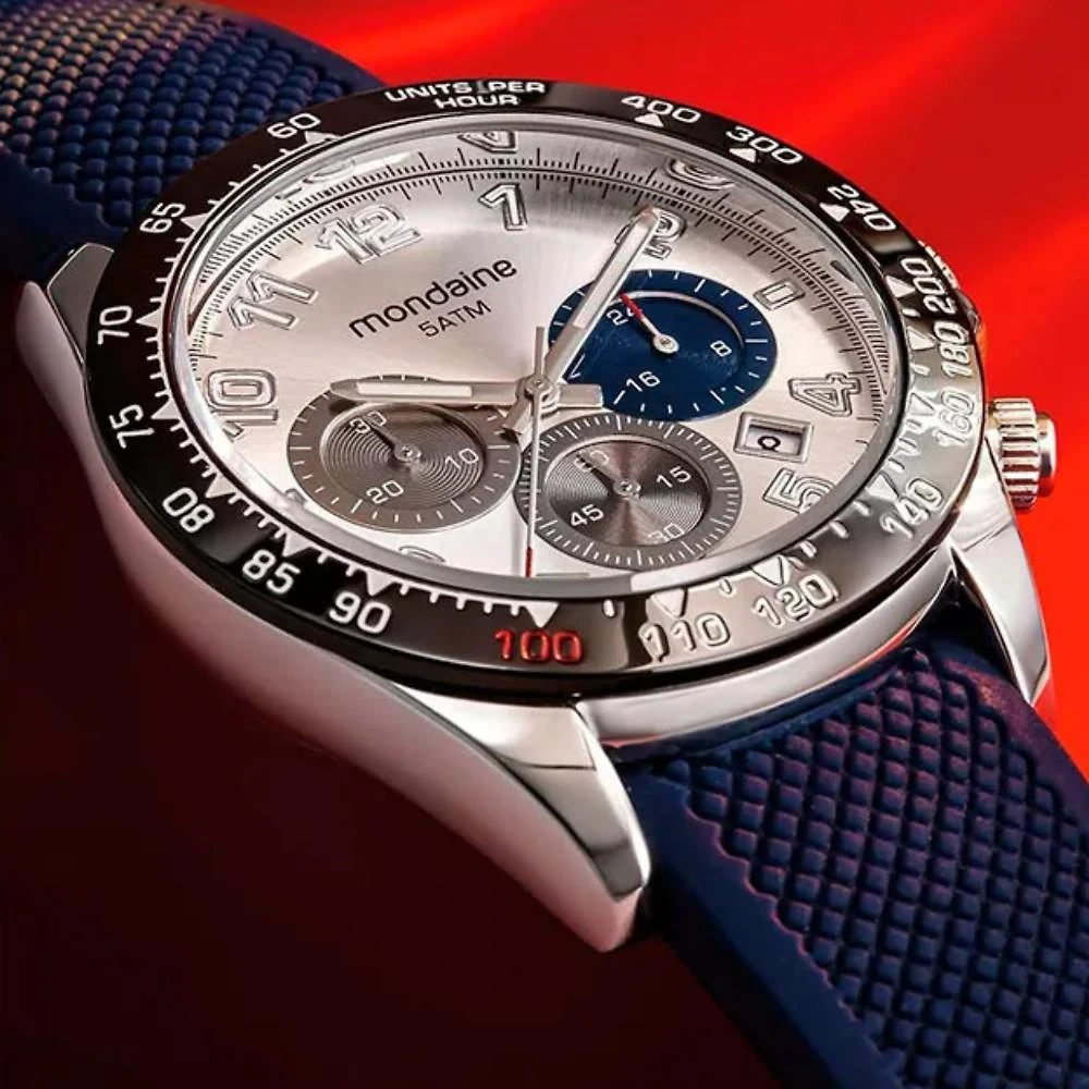 Relógio Mondaine Cronógrafo Silicone Bicolor 32815G0MVNI3