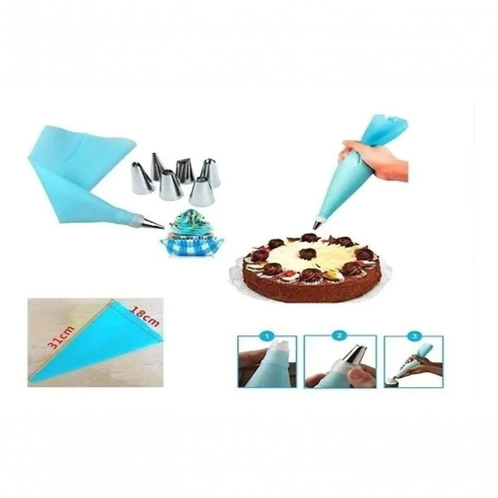 Kit Confeiteiro 23 Bicos Inox 1 Saco Decoração Bolo Cupcake