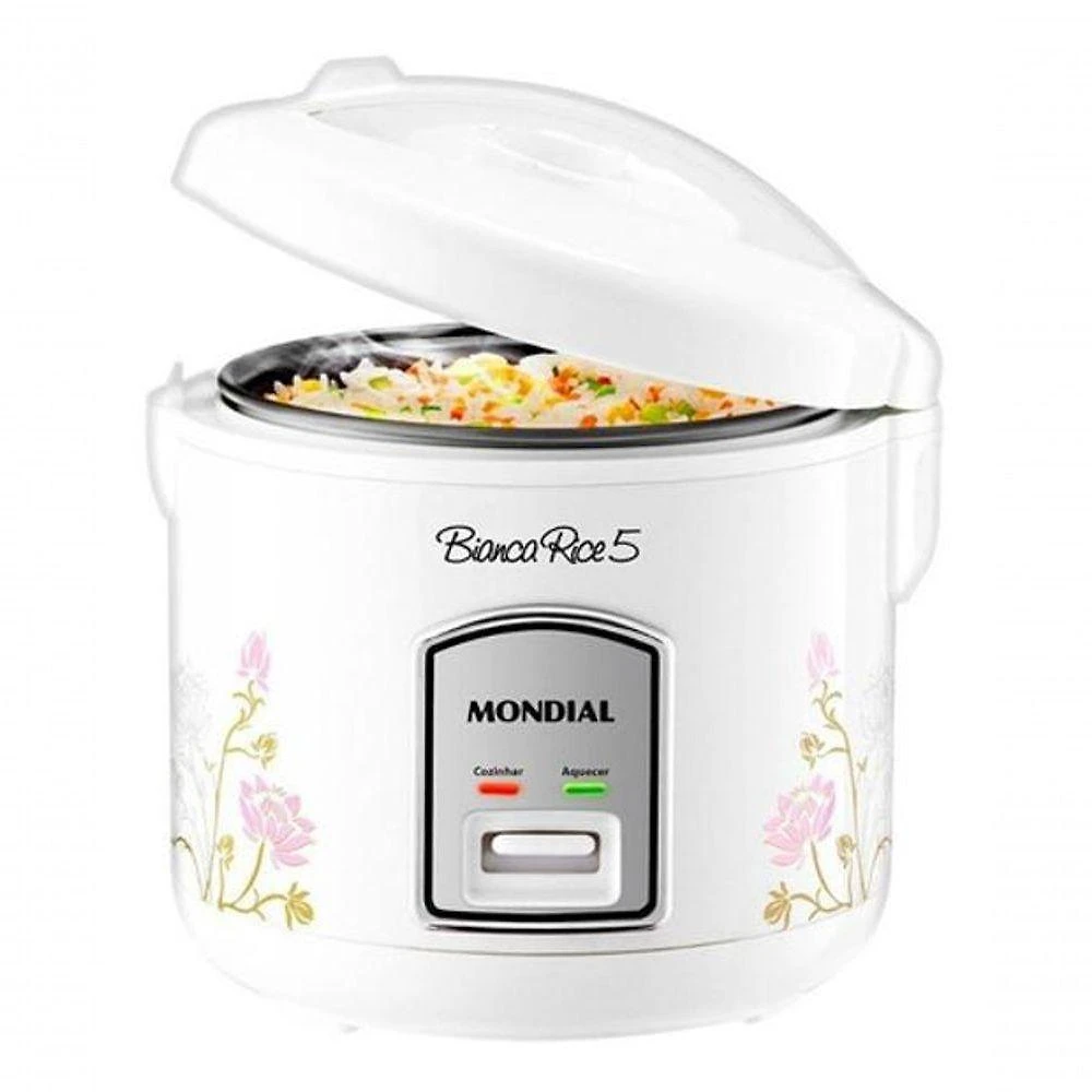 Panela Elétrica De Arroz Mondial 400W 5 Xícaras Branca Npe05 110V