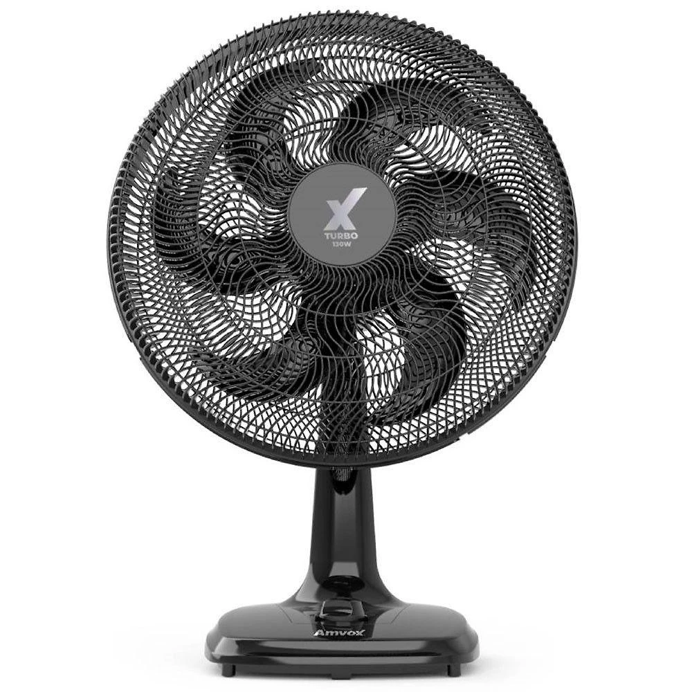 Ventilador De Mesa Amvox Turbo AMV 4126 Preto Preto 220V