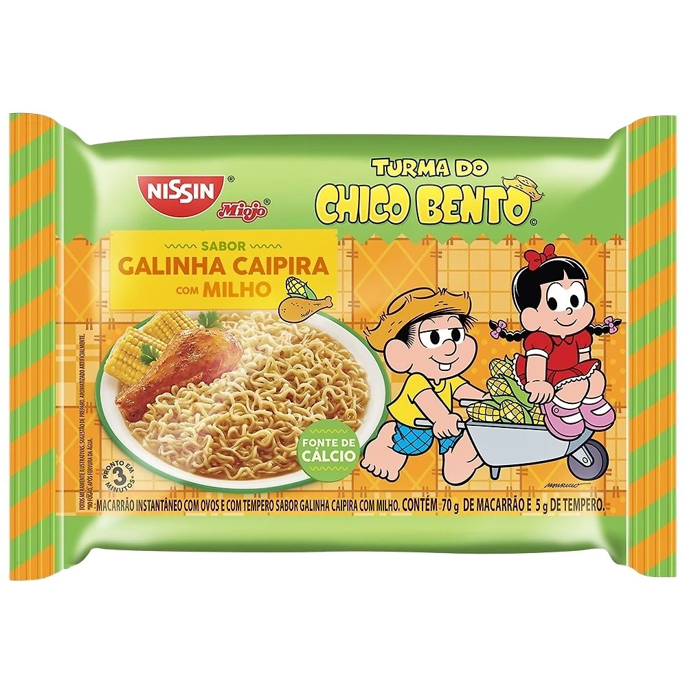 Macarrão Instantâneo Nissin Turma Chico Galinha Caipira com Milho 75g