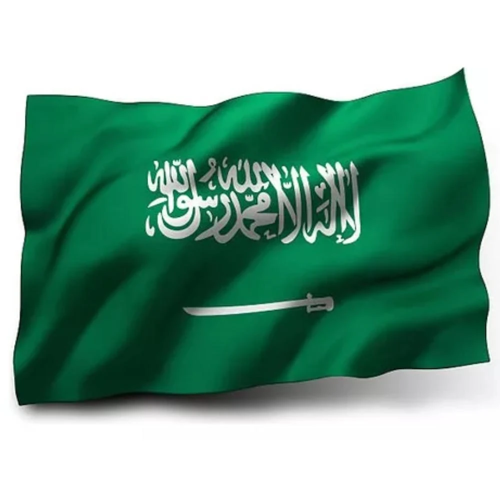 Bandeira Arábia Saudita 150X90 Cm Poliéster Oficial Hoje
