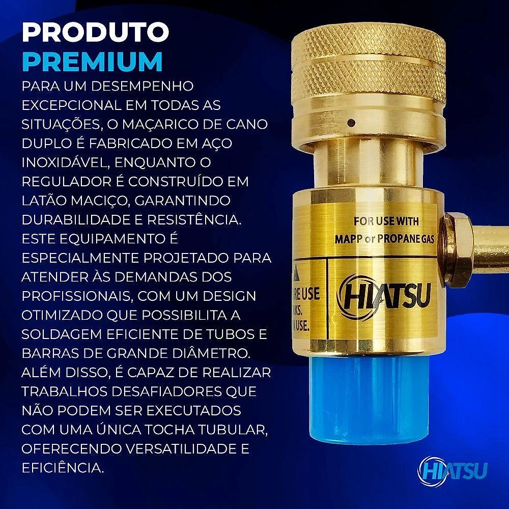 Maçarico Portátil Bico Duplo +gás Map 1 Unidade