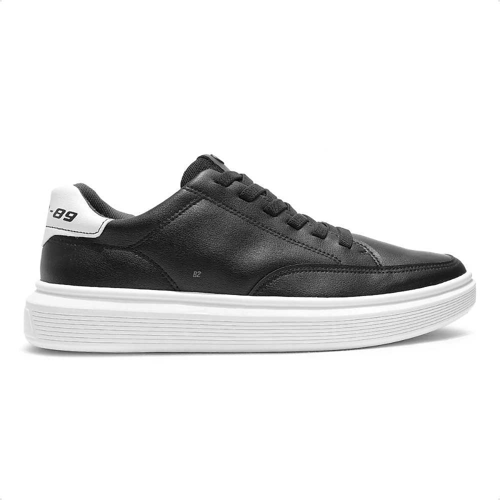 Sapatênis Pegada Fuse  Masculino + 3 Pares de Meias Preto / Branco - 37