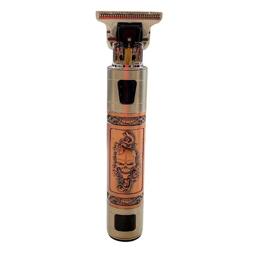 Maquina De Cortar Aparador De Cabelo Profissional Barbeiro Caveira Barbeador Eletrico Retro Esculpida Cabeça T