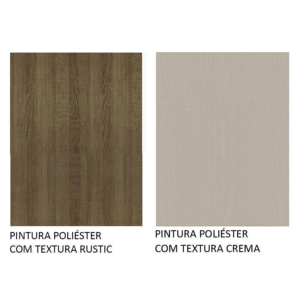 Armário de cozinha completa 260cmagata madesa 02 branco/crema