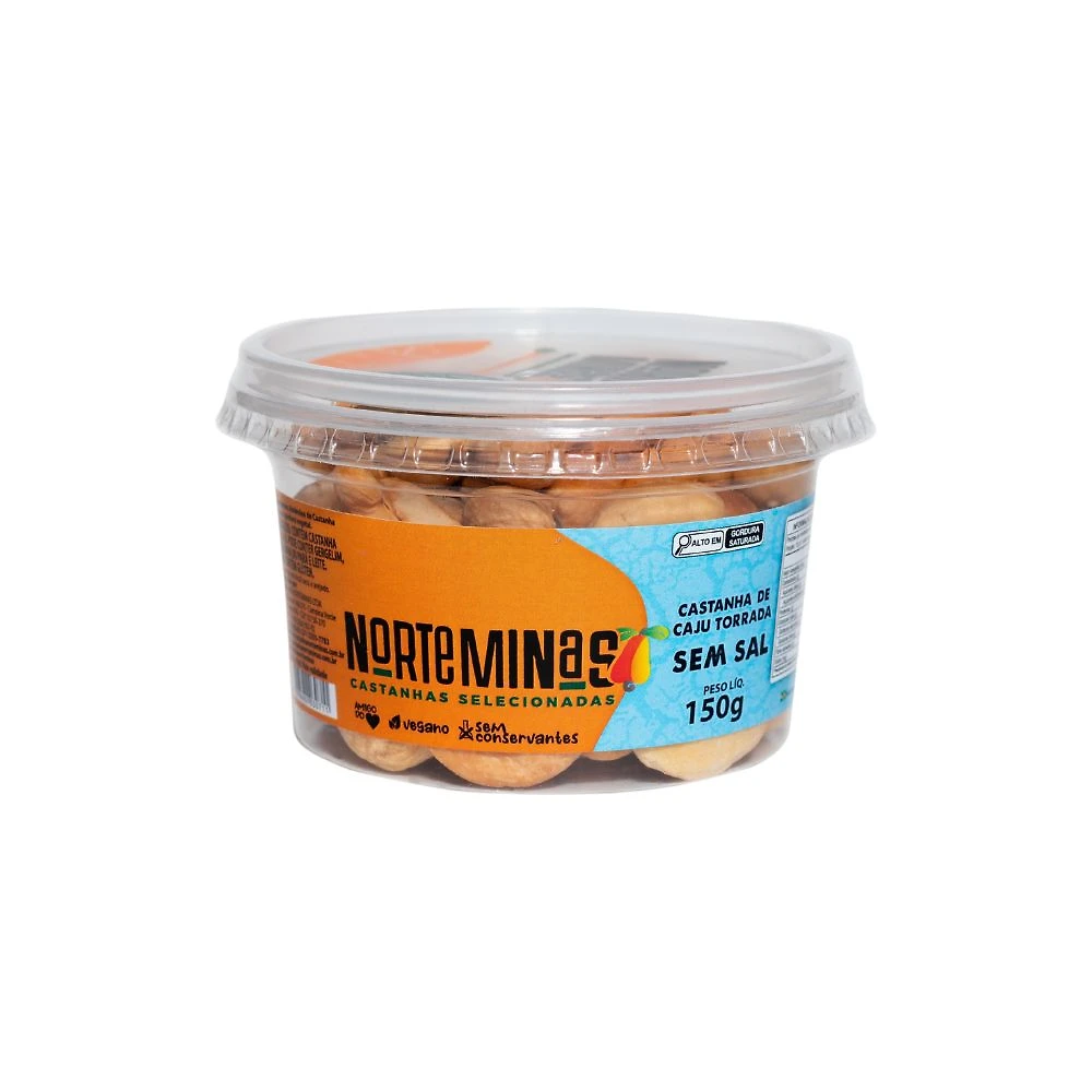 Castanha de Caju Norte Minas Torrada sem Sal Premium Vegano 150g