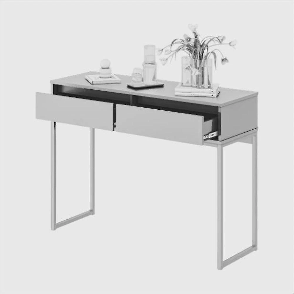 Aparador Buffet Rio Industrial 2 Gavetas MDF MDP 90CM Preto Dourado webcontinental-7901034134149