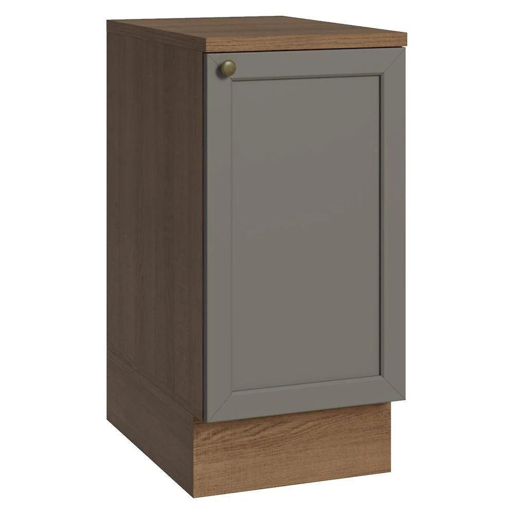 Balcão De Cozinha 40 Cm 1 Porta Rustic/cinza Vik Madesa Rustic/cinza