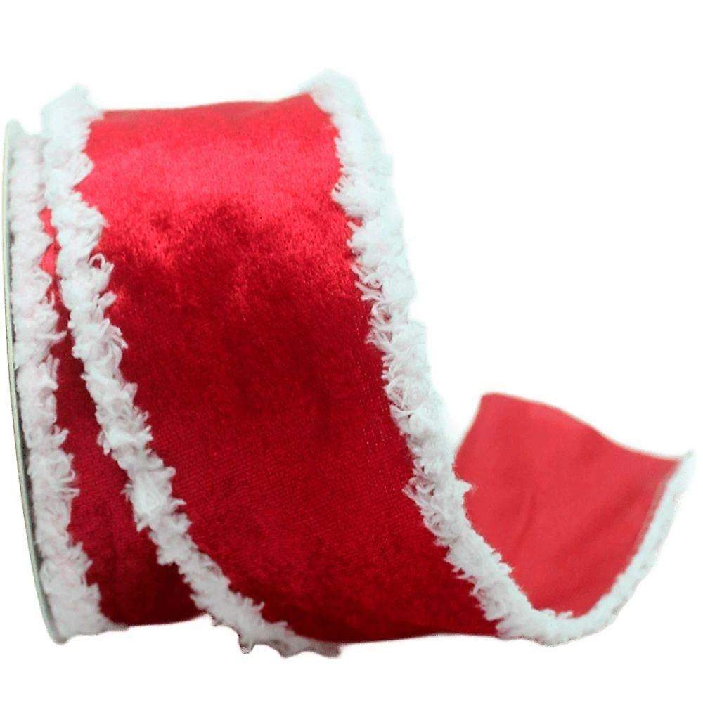 Kit 5 Fitas Aramadas Vermelha Decoração Natalina 6,3cm 9,14m