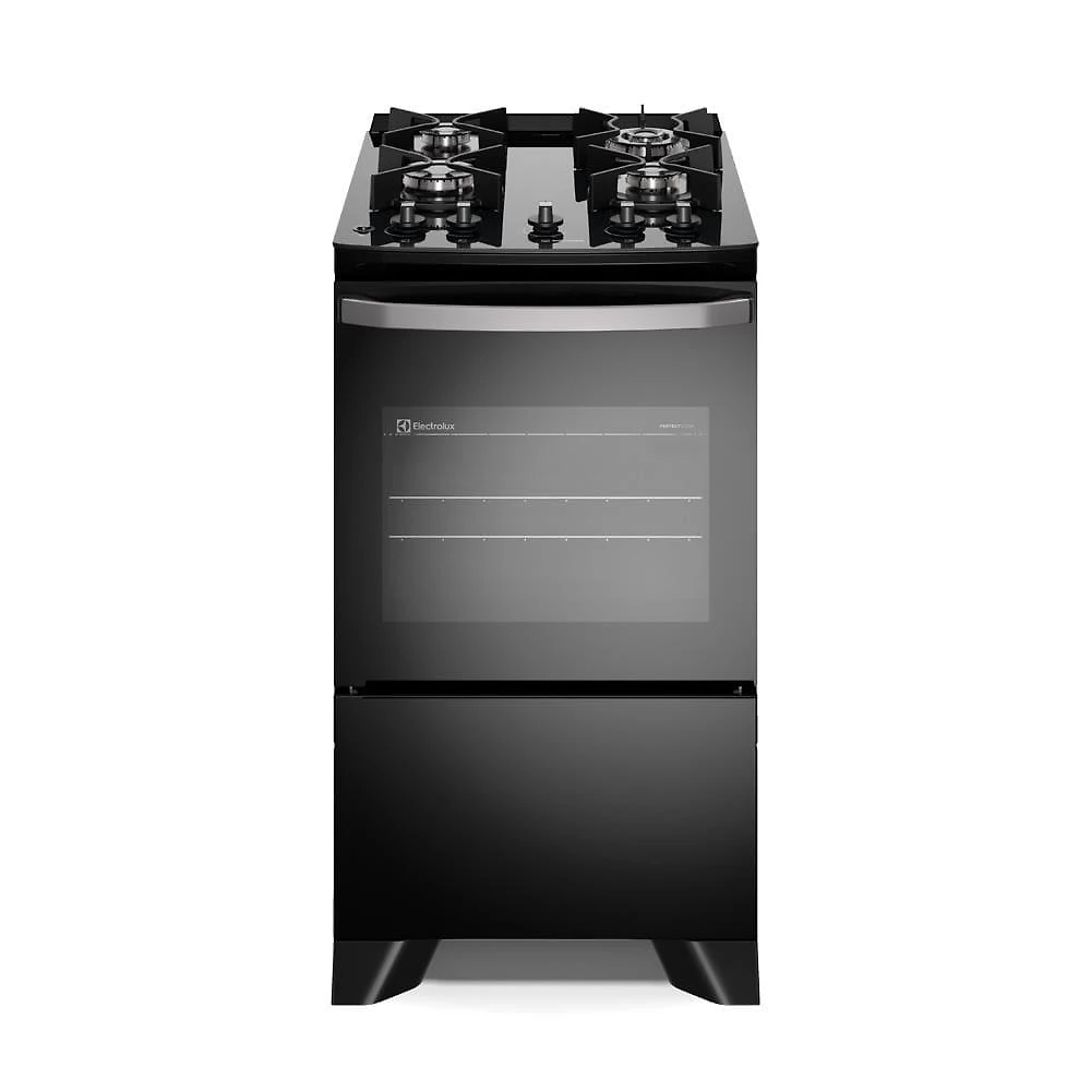 Fogão 4 bocas electrolux fe4gb efficient mesa de vidro perfectcook bivolt preto