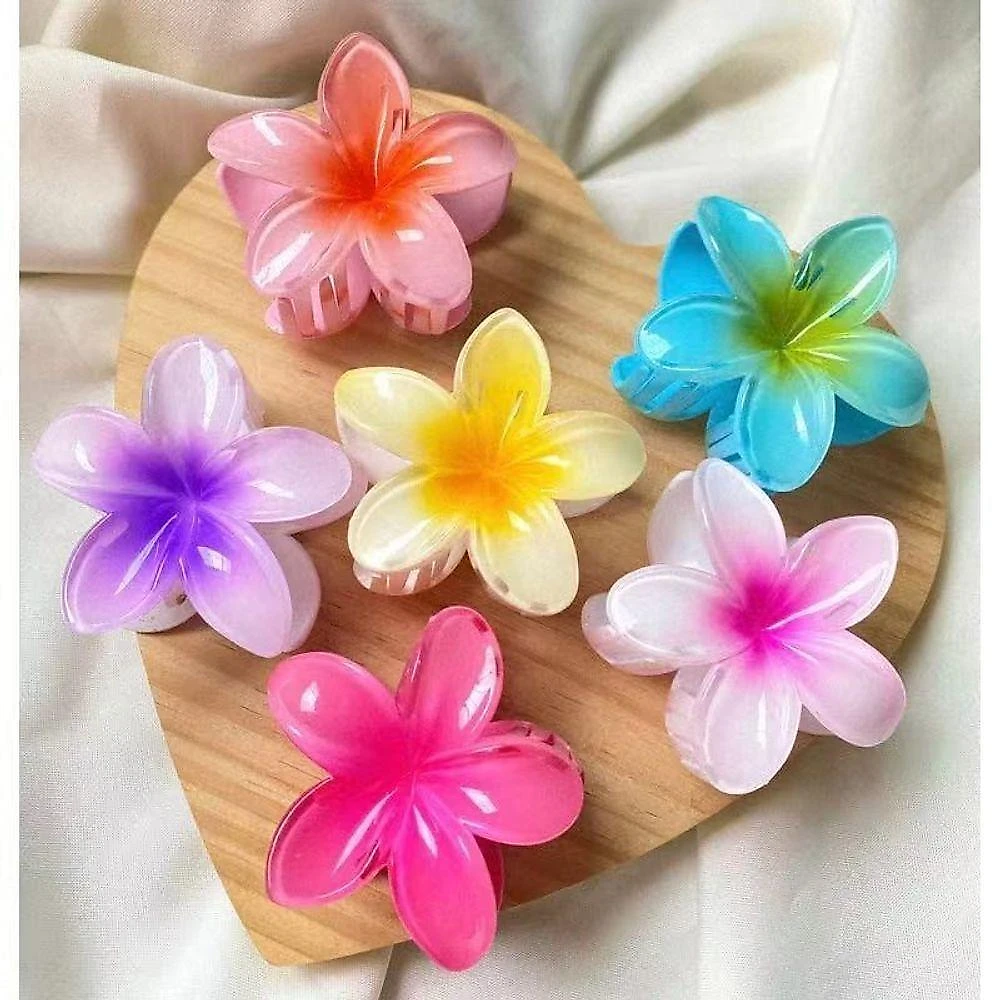 Acessório de Cabelo Kit Grampos Piranha Design Floral para Praia Cores Sortidas OEM Até 12 Unidades