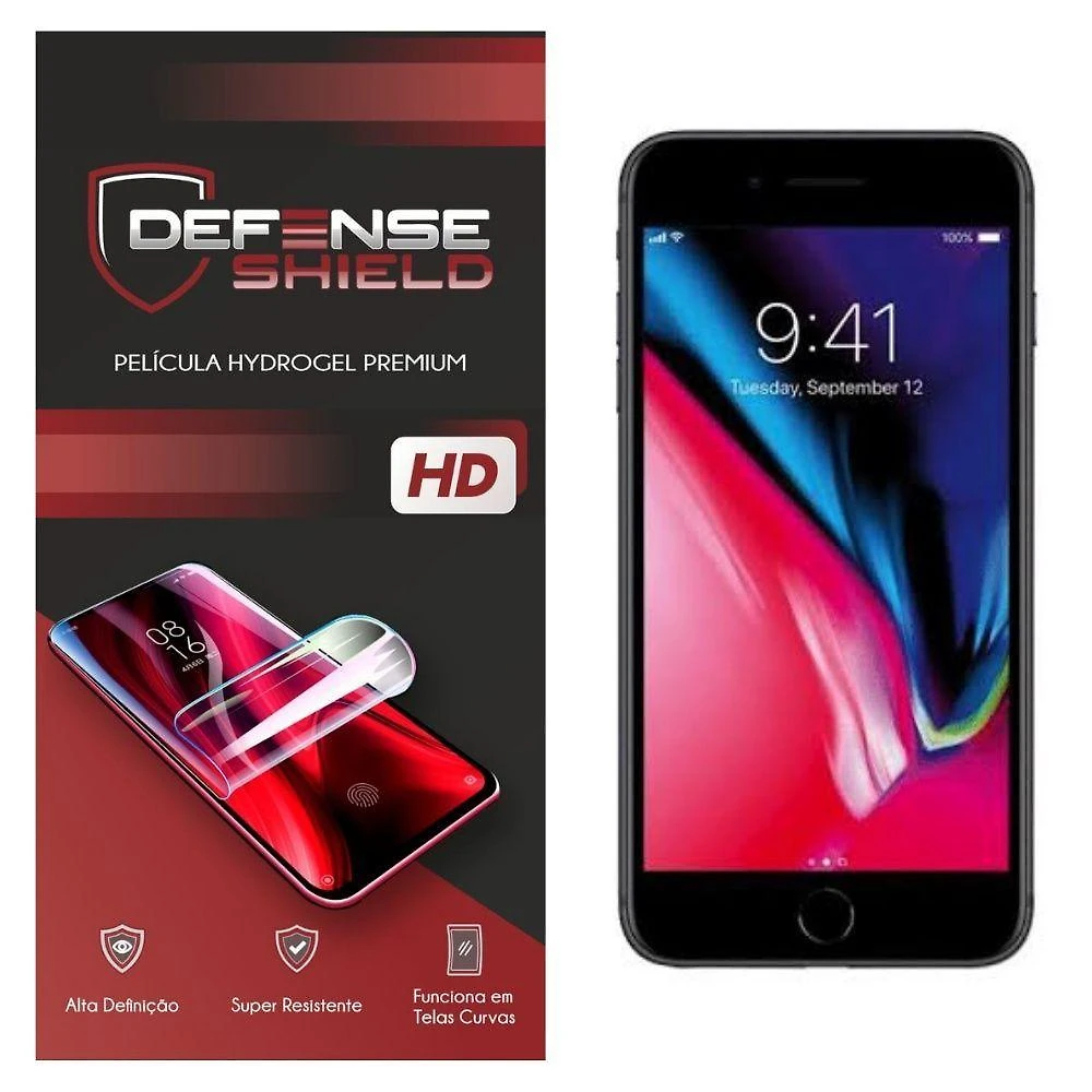 Pelicula Hydrogel Premium Para Iphone 7 Plus/8 Plus Proteção Frontal + Verso Defense Shield