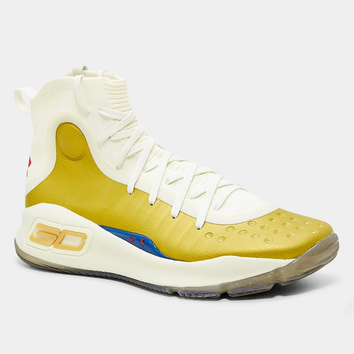Miniatura Tênis Under Armour Curry 4 Amarelo+Vermelho - 40