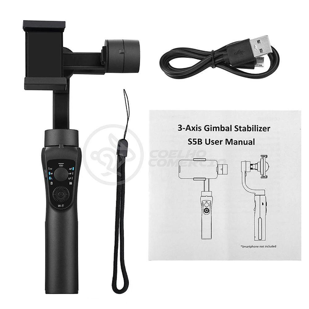 Estabilizador De Mão Portátil Gimbal S5b 3 Eixos Bluetooth