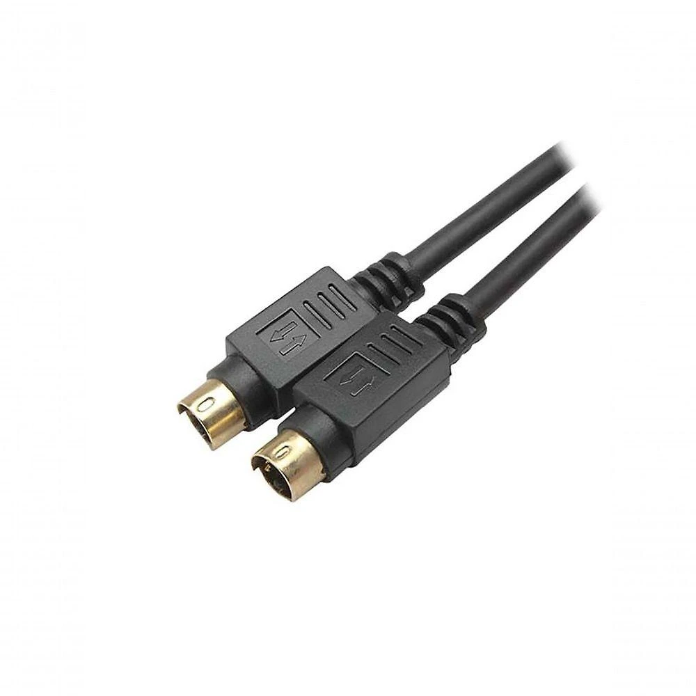 Cabo de Vídeo Super VHS Grupo MXT 2m Mini Din Dourado para Transmissão de Sinal Precisa
