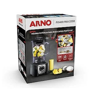 Liquidificador Arno Power Max LN66 2200W 3,1L 15 Velocidades Preto 110V