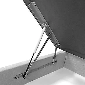 Base Box para Colchão de Casal MGA Lift Cotton com Baú e Pistão à Gás - 39x138x188cm Cinza