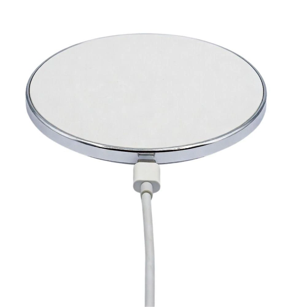 Carregador Wireless 15W MDM Redondo Elegante para Uso em Mesa Ou Cabeceira