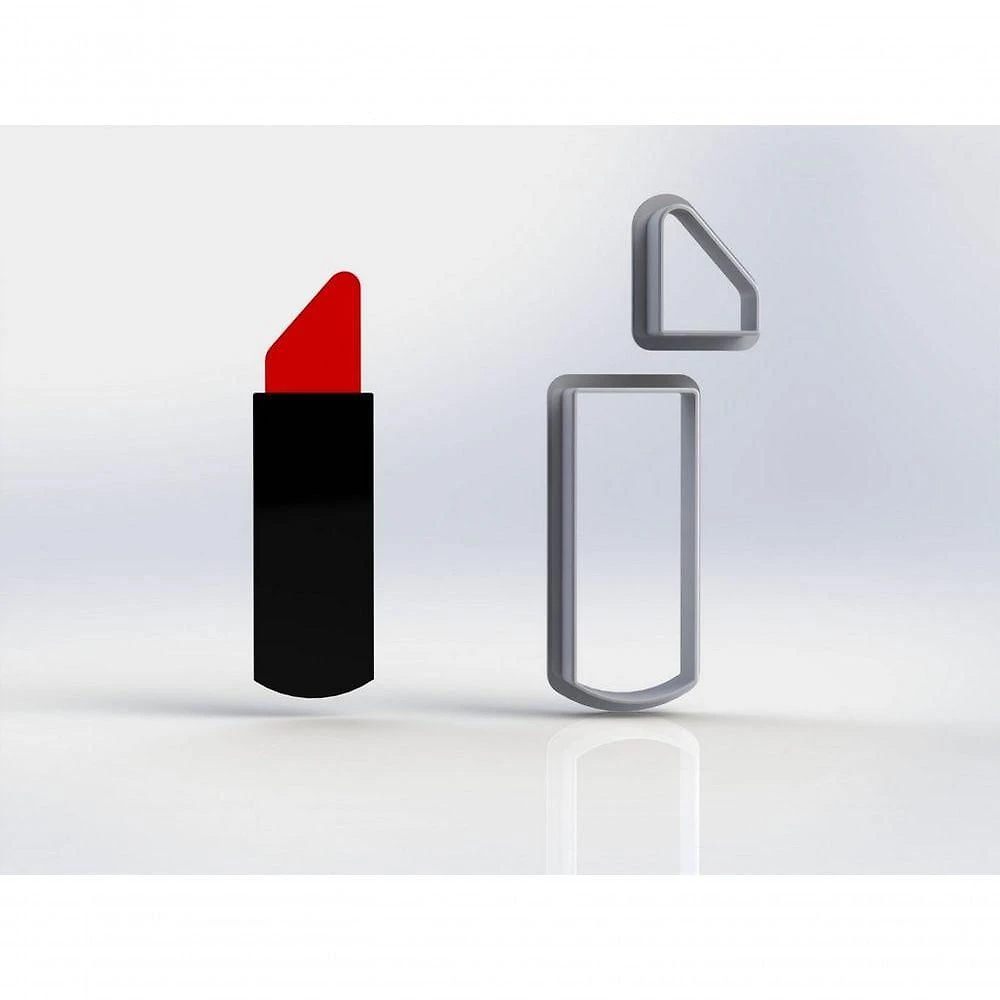 Cortador para Maquiagem Batom Modular Plástico PLA 6CM Transparente HB Formas e Cortadores