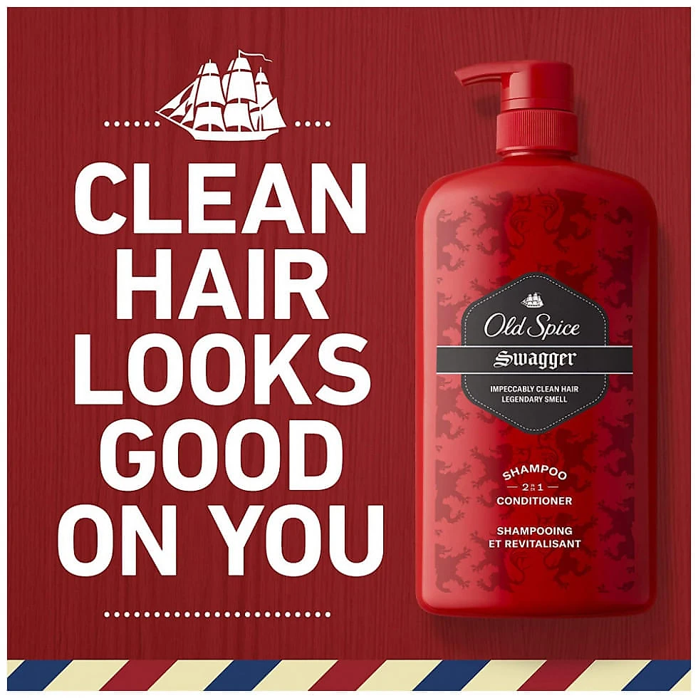 Old Spice Swagger 2in1 Shampoo and Conditioner for Men 292 Each Twin Pack Fresh 584 Fl Oz