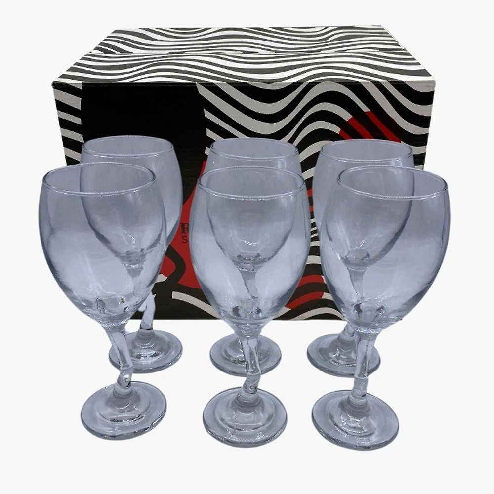 Jogo 6 Taça De Vidro 350ml Vinho Tinto Branco água
