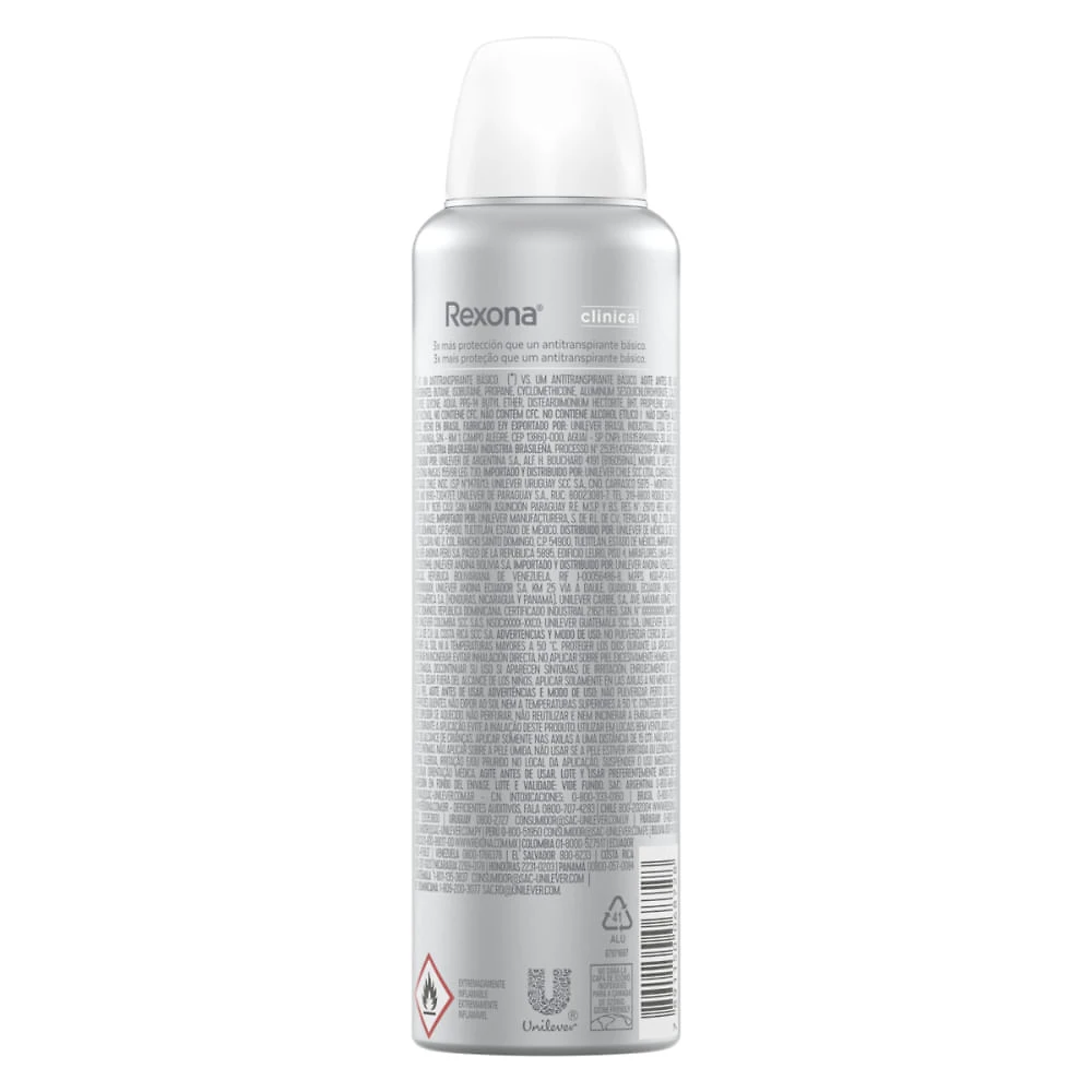 Miniatura Desodorante Rexona Clinical Aero Sem Perfume 91g