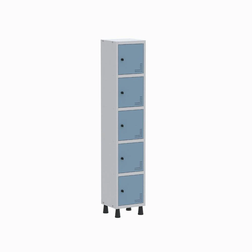 Armário Locker Guarda Volume Aço Light 5 Portas 34,5x179,5cm